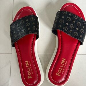 Pollini slides, never worn, bought in Italy